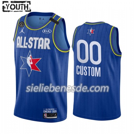 Kinder NBA 2020 All-Star Trikot Benutzerdefinierte Jordan Brand Blau Swingman